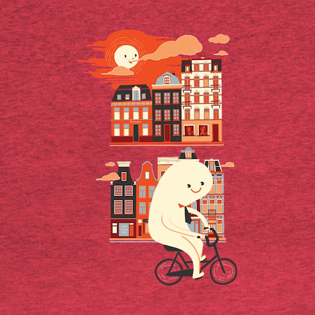 Happy Ghost Biking by ivejustquitsmoking